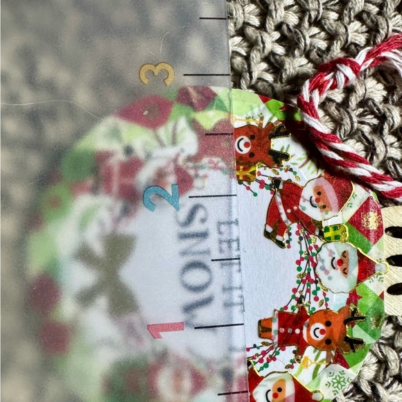 A set of 4 new unique handmade wooden 3x3” Christmas tree hanging ornaments $40 - Picture 11 of 13